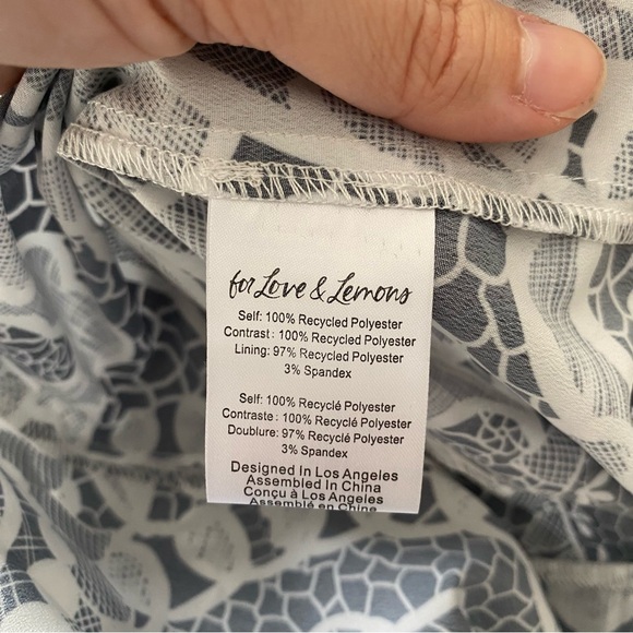 $198 NWT Black For Love And Lemons “Taylor” Mini Dress Sz Small - Picture 11 of 11